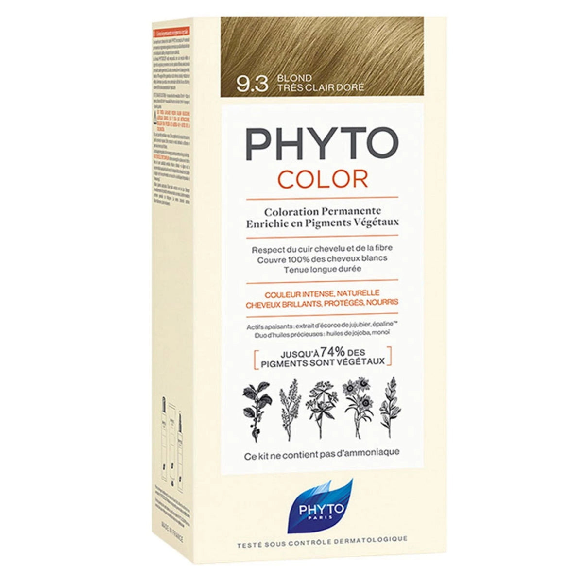 Phyto Phytocolor Coloration permanente 9.3 Blond très clair doré 50 ml
