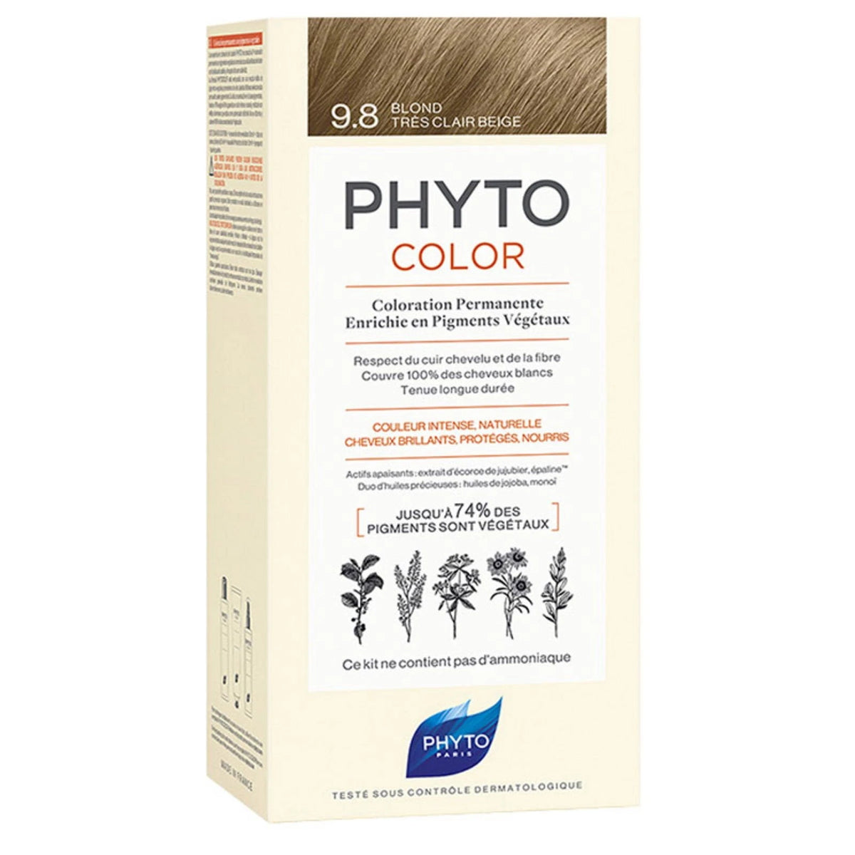 Phyto Color Coloration permanente 9.8 Blond beige très clair 50 ml