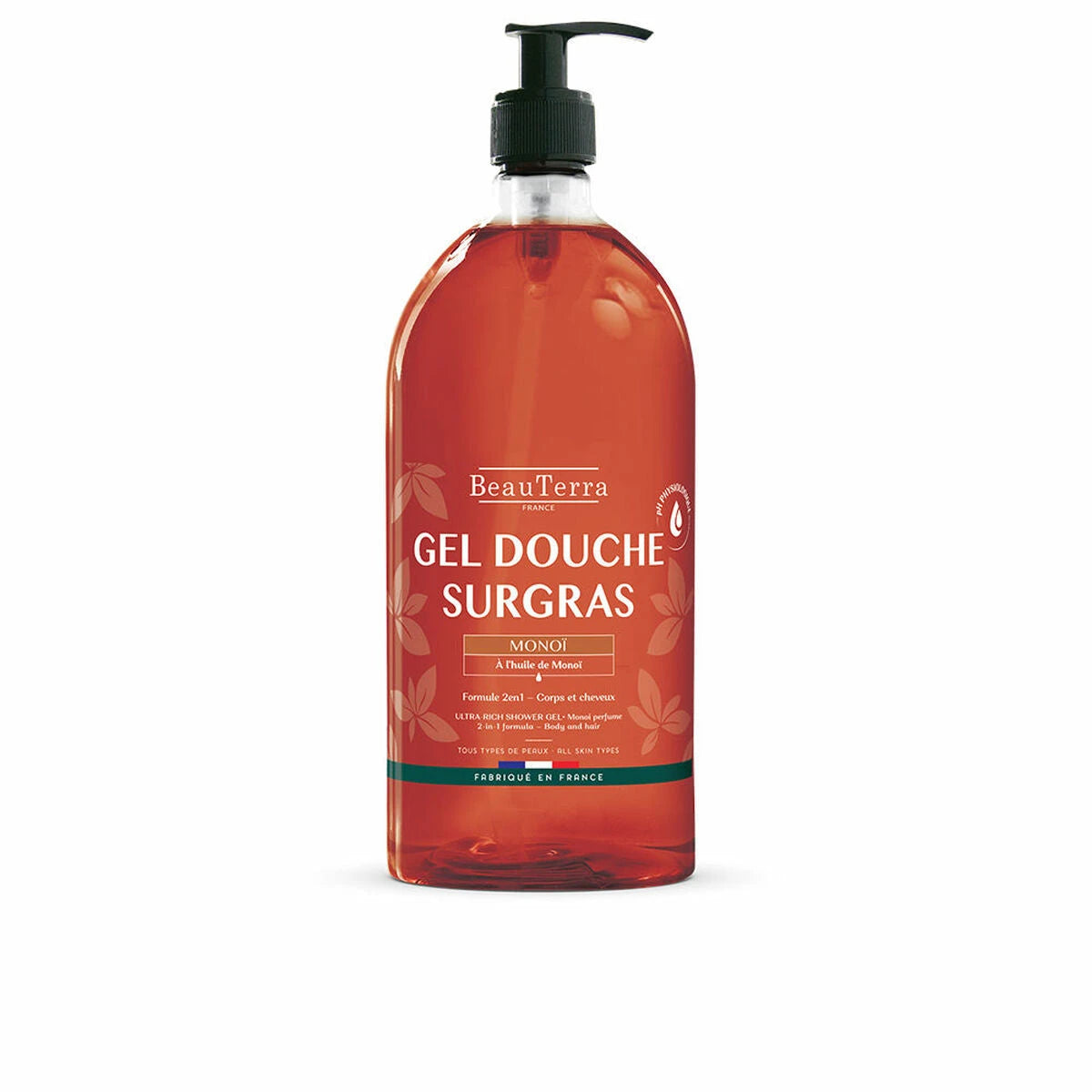 Shower Gel Beauterra Monoi 1 L skincare packaging