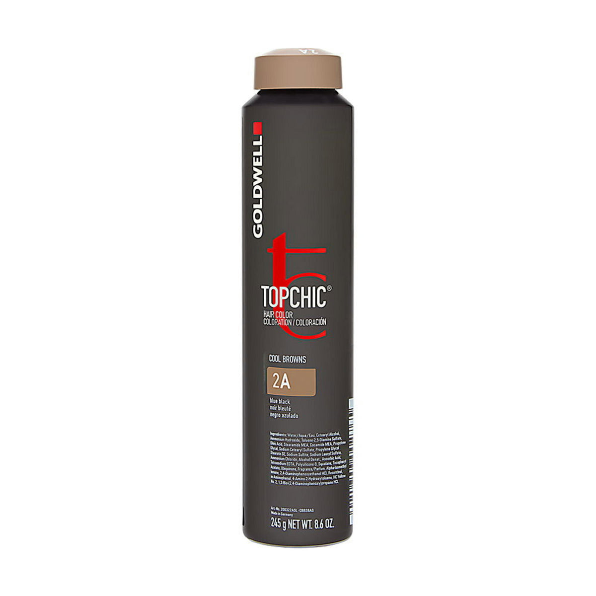 Goldwell, TopChic, Glycerin, Permanent Hair Dye, 2A Blue Black, 250 ml