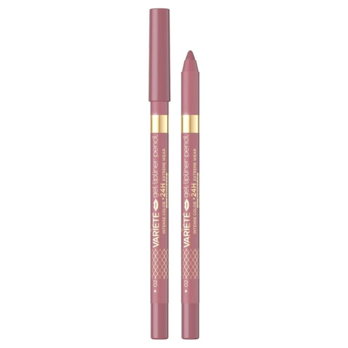 Eveline Cosmetics, Variete, Waterproof, Lip Liner, 02, Pinkish, 1.3 g