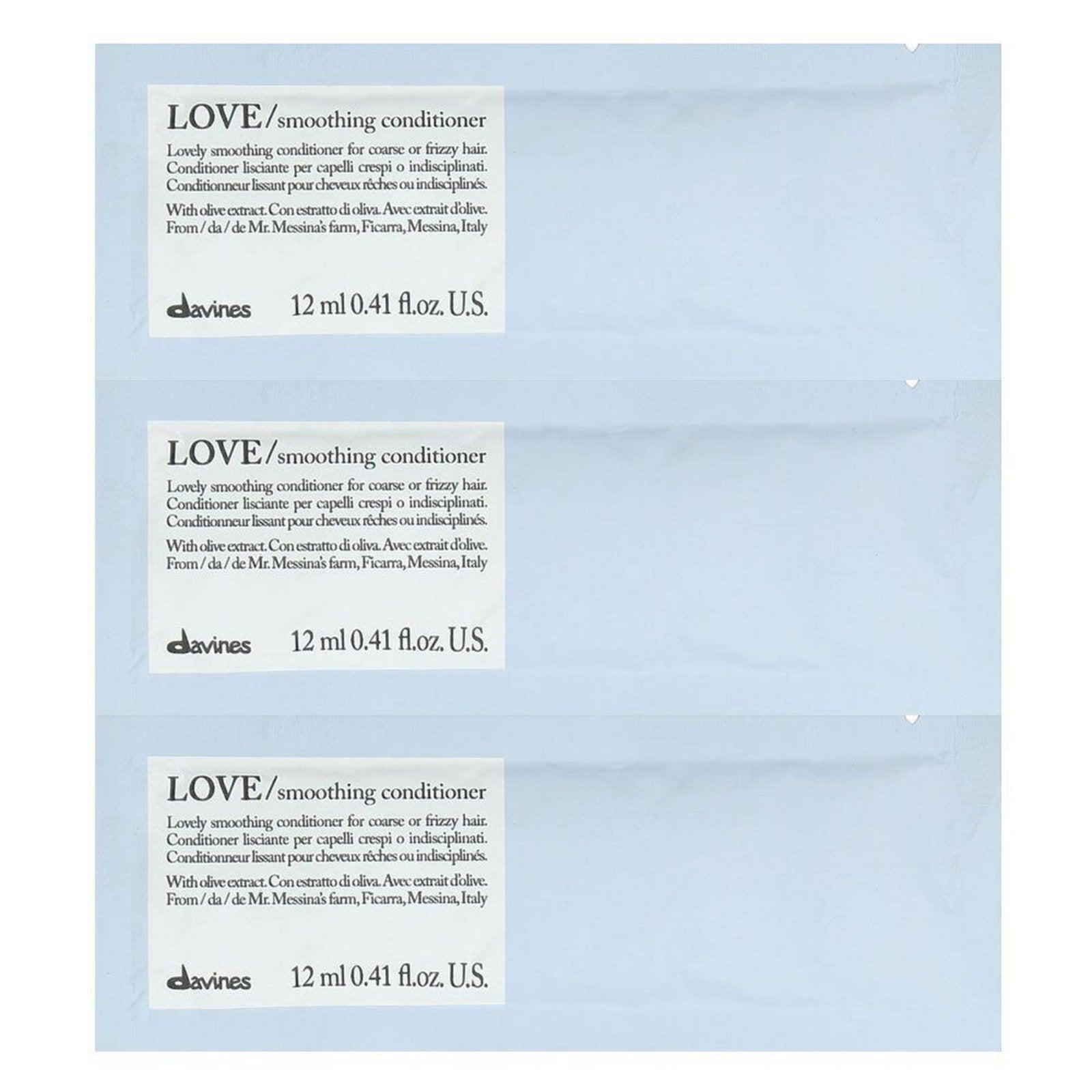 Davines, Love Smoothing, Hair Conditioner, 12 pcs, 12 ml