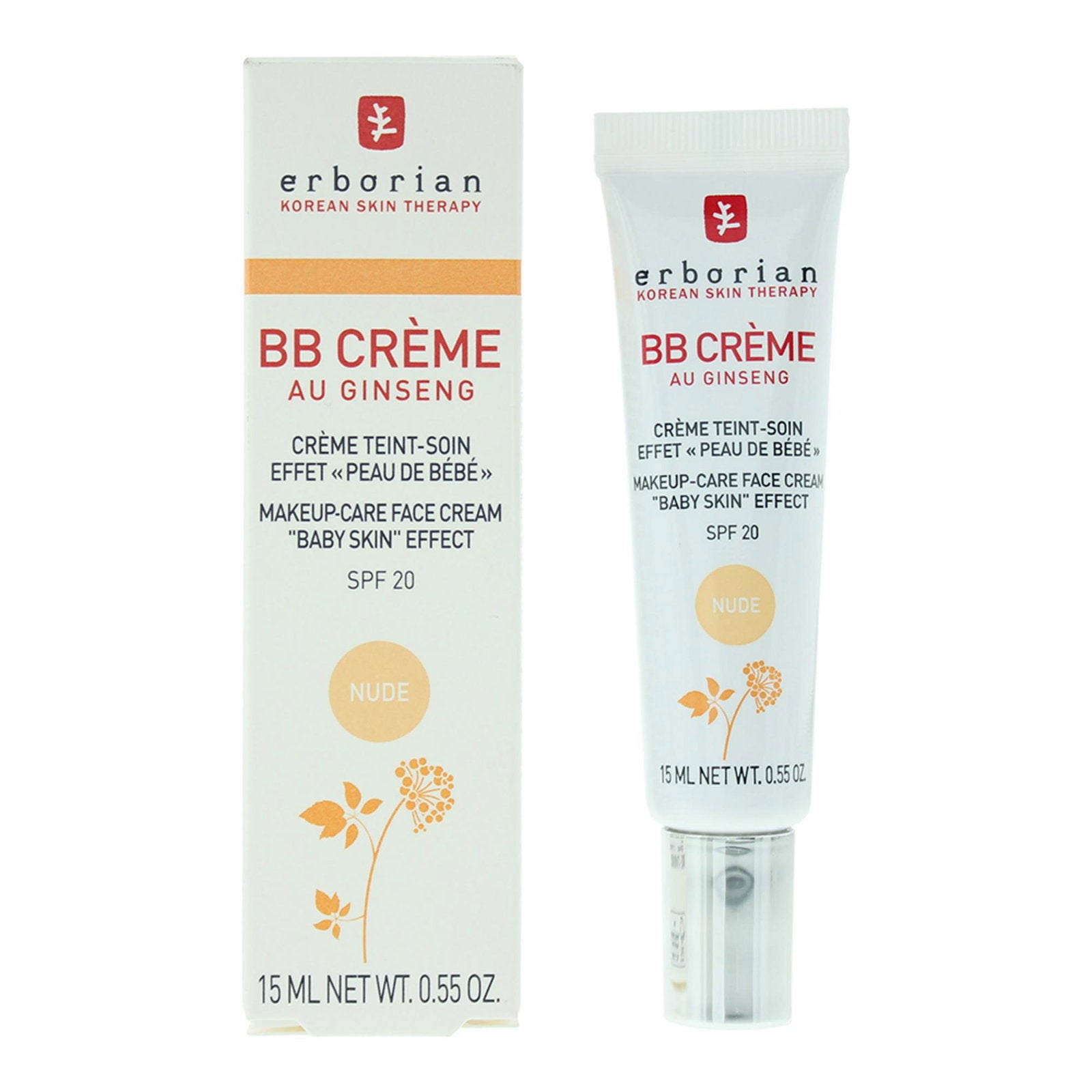 Erborian, B.B Cream, Ginseng, BB Cream, Nude, SPF 20, 15 ml
