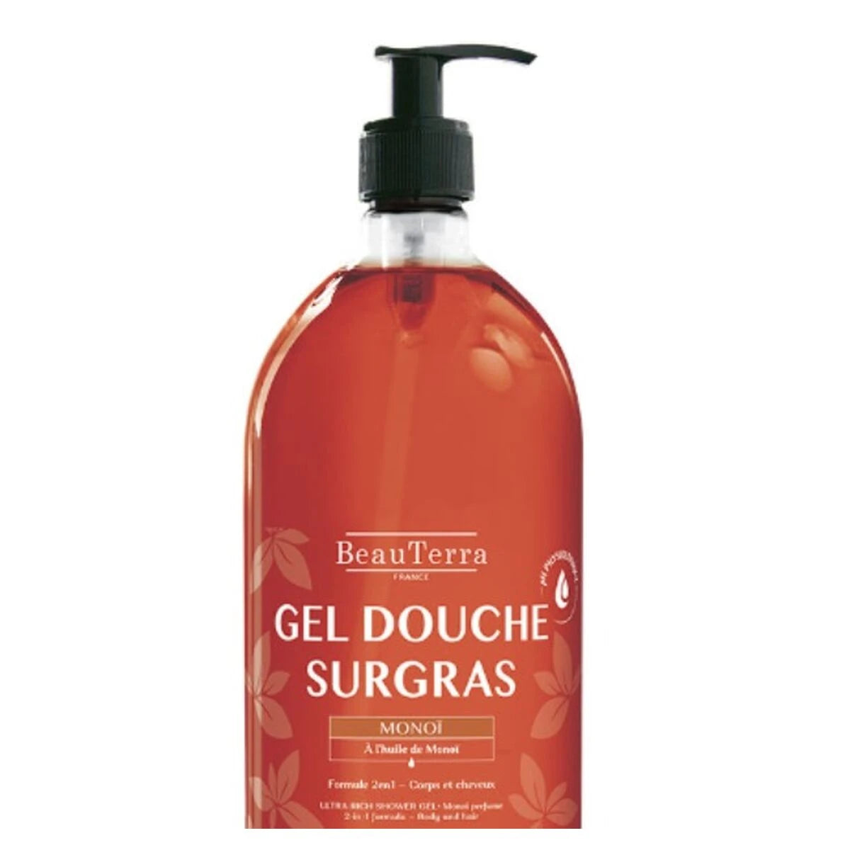 Shower Gel Beauterra Monoi 1 L skincare packaging