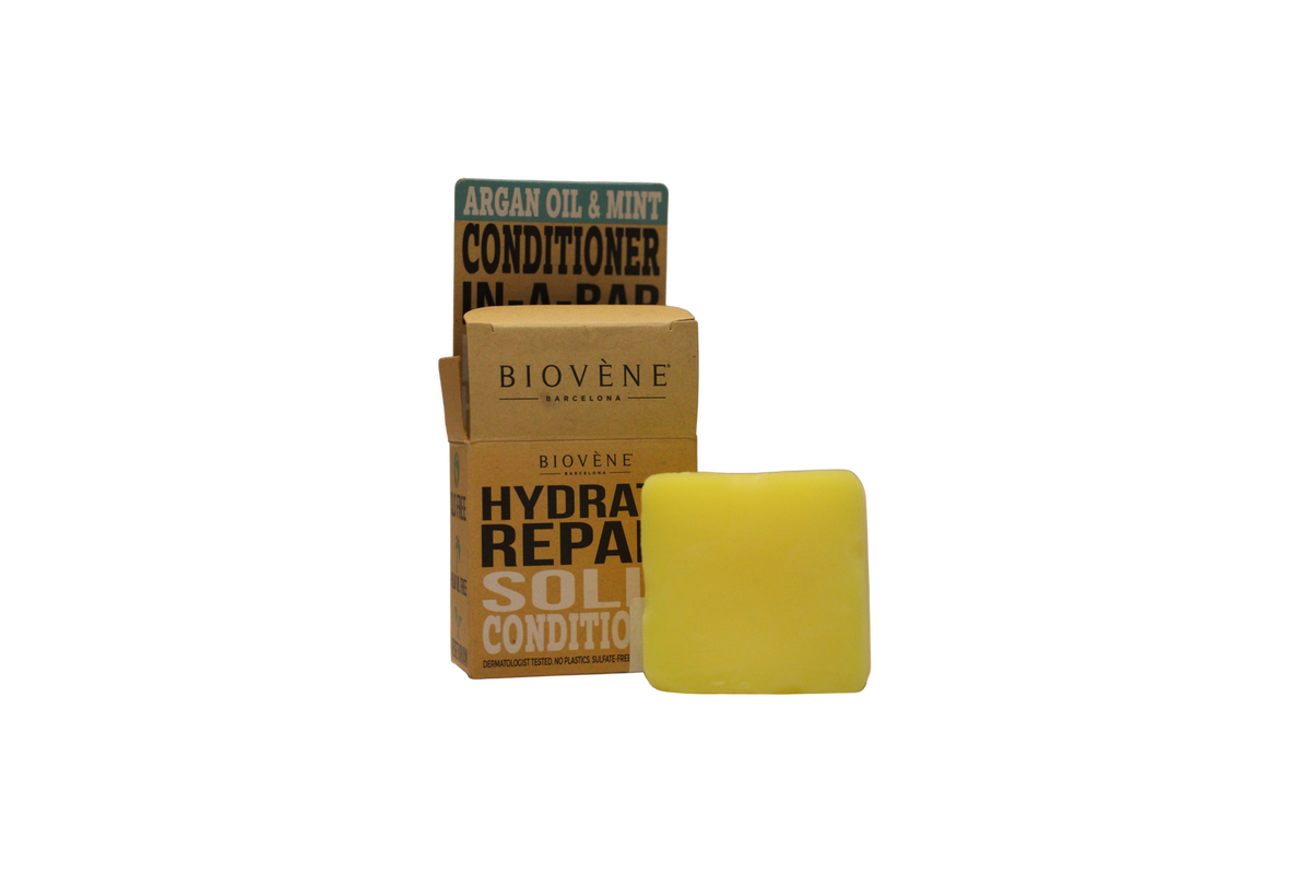 Biovène Hydrate Repair Après-shampooing solide à l’huile d’argan et à la menthe 40 g Tester