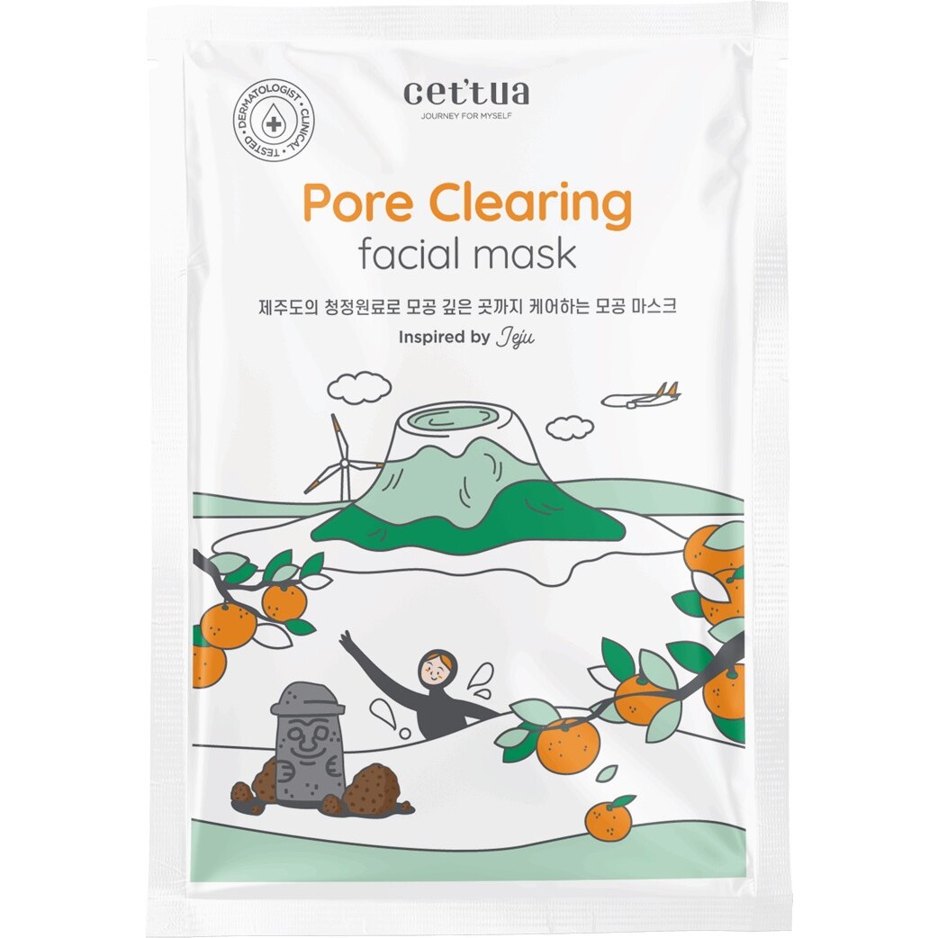 Cettua Jeju Masque en tissu purifiant pour les pores 20 g