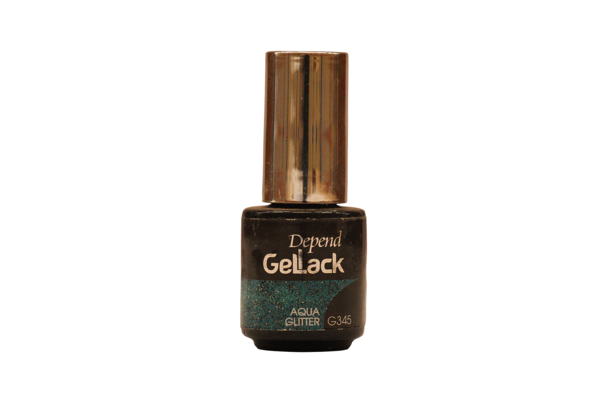Depend Gel Lack Aqua Glitter G345 Vernis à ongles semi-permanent 5 ml Tester