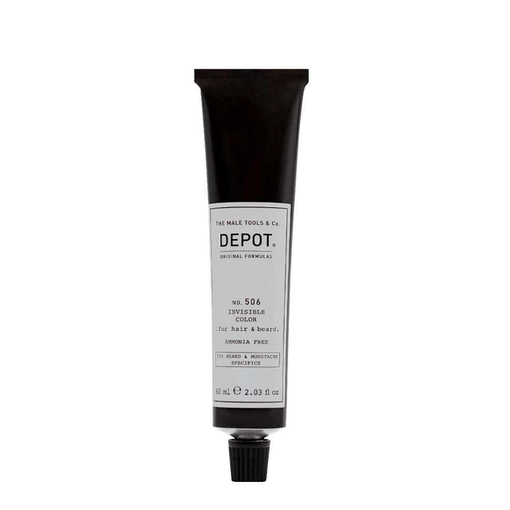 Depot, 500 Beard & Mustache Specifics No. 506 Invisible Clour, Semi-Permanent Hair Dye,  Natural Titanium, 60 ml