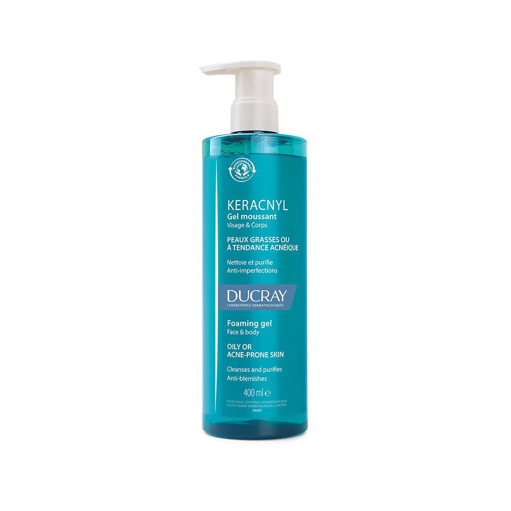 Ducray Keracnyl Gel moussant visage et corps 400 ml