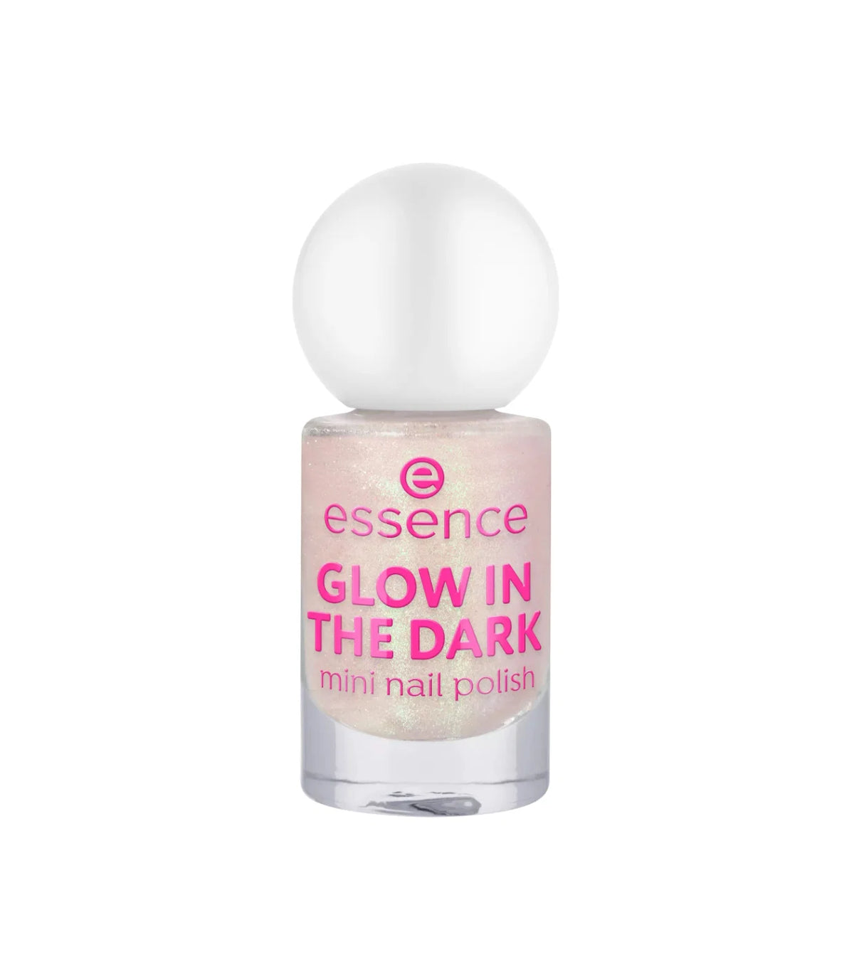 Essence, Glow In The Dark, Glow In The Dark & Shimmery, Nail Polish, 14, Light Pink With Gold Shimmer, 5 ml