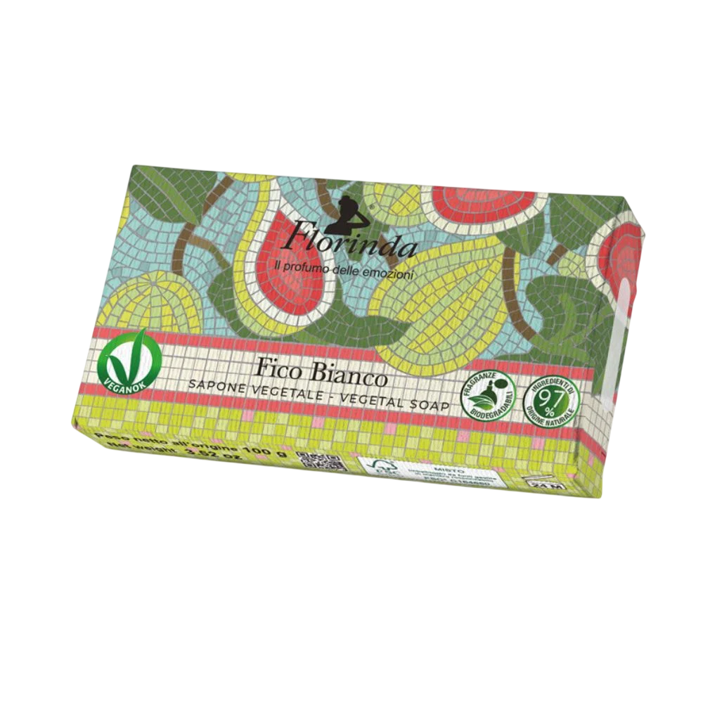 Florinda, White Fig, Vegan, Hydrating, Scented Soap Bar , Body, 100 g