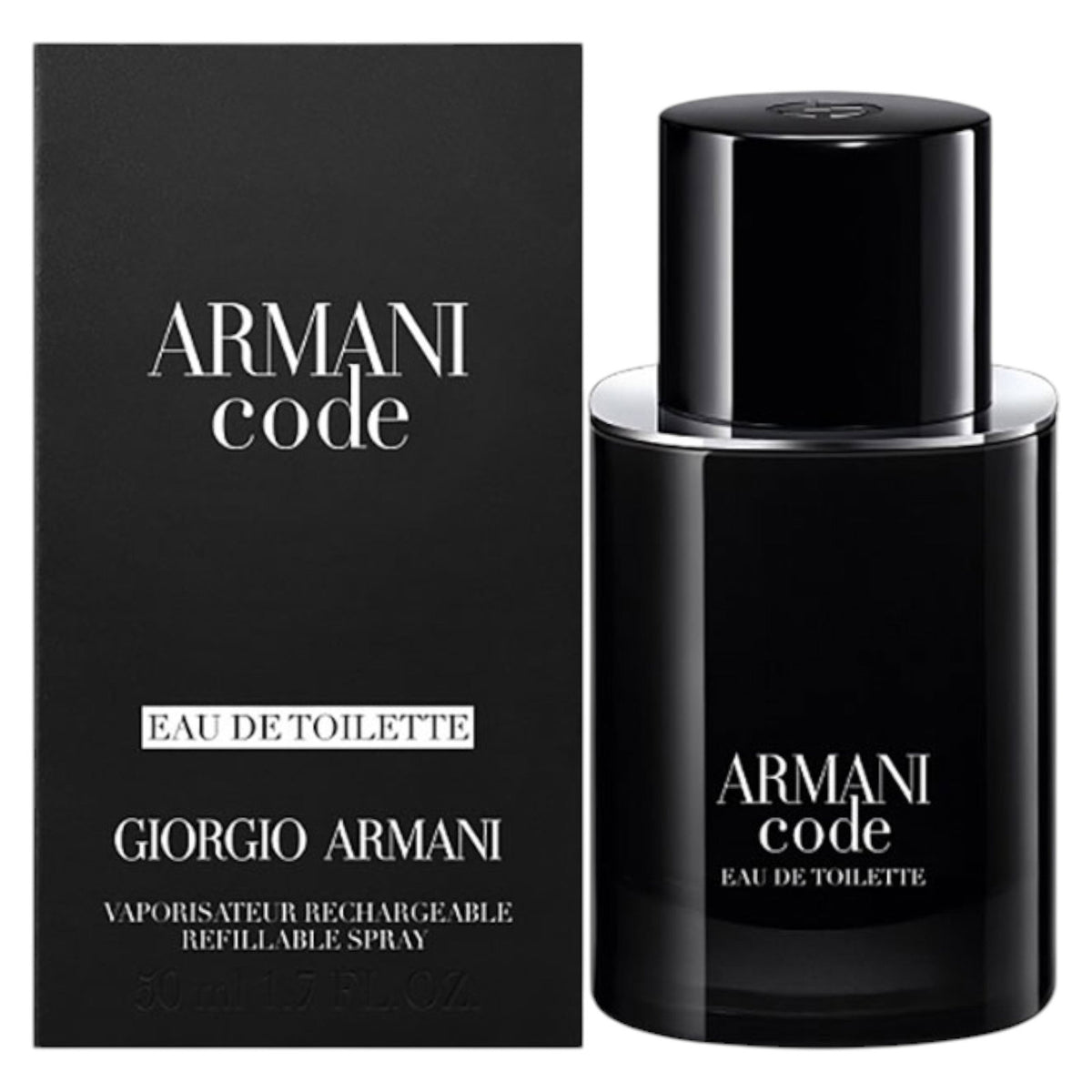 Giorgio Armani, Code, Eau De Toilette, For Men, Refillable, 50 ml