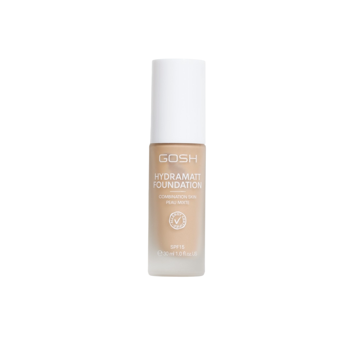 Gosh, Hydramatt, Matte, Liquid Foundation, 010N, Light Dark-Neutral, SPF 15, 30 ml