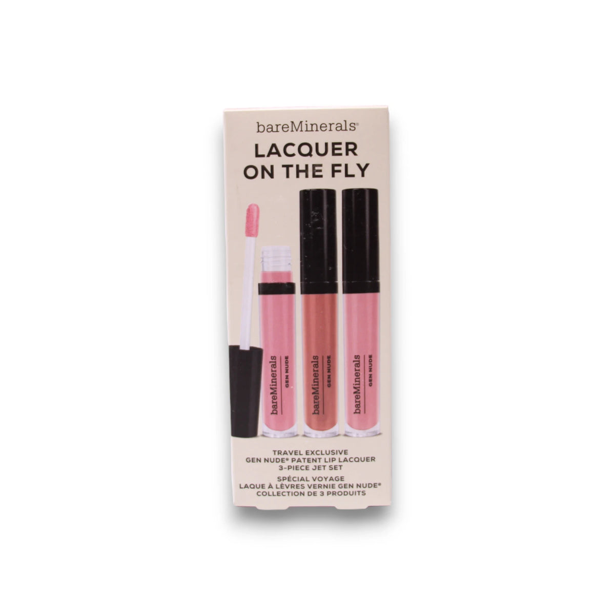 Lacquer On The Fly Set BareMinerals: Gen Nude, Liquid Lipstick, Cant Even, 3.7 ml + Gen Nude, Liquid Lipstick, Dahling, 3.7 ml + Gen Nude, Liquid Lipstick, Major, 3.7 ml