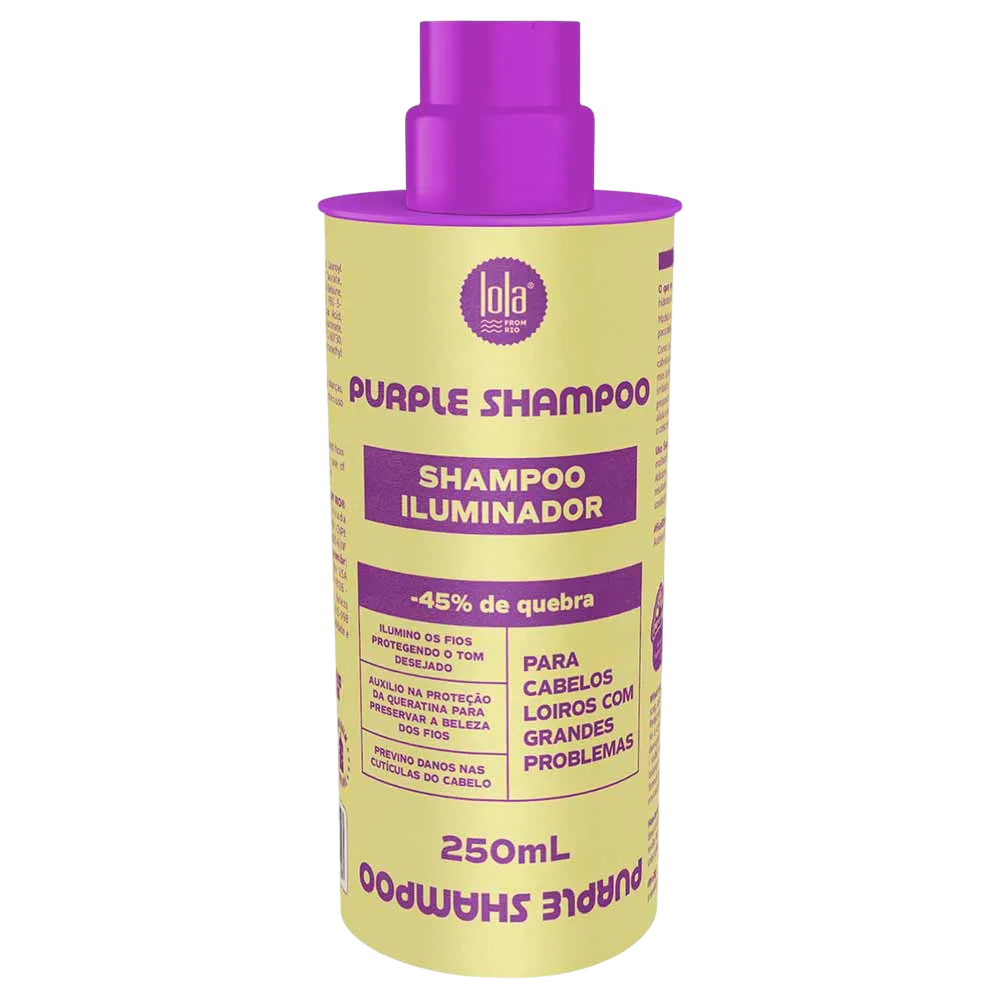 Lola Cosmetics, Purple, Hair Shampoo, Counteracts Yellow Or Orange Tones, 250 ml