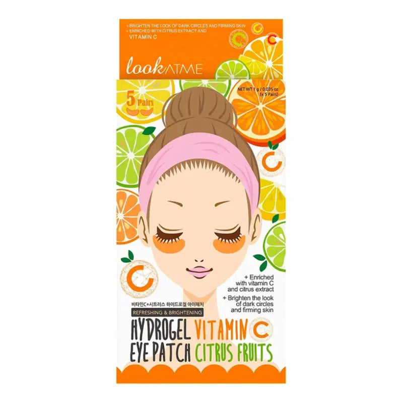 Look At Me Patchs hydrogel pour les yeux à la vitamine C et aux agrumes 10 pièces