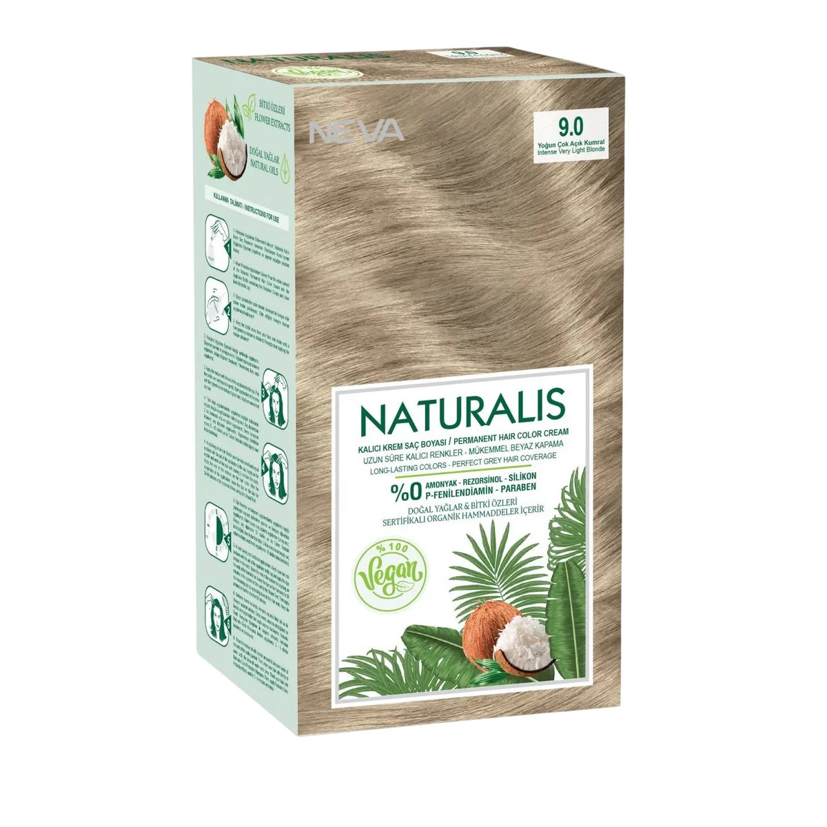 Neva, Naturalis, Coloration Capillaire Permanente, 9.0 , 150 ml