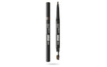 Pupa, Full, Paraben-Free, Definer, Double-Ended, Eyebrow Cream Pencil & Brush 2-In-1, 004, Extra Dark, 0.2 g