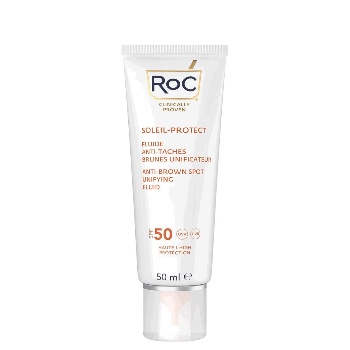 Roc, Soleil Protect, Protection, Sunscreen Fluid, For Face, 50+, 50 ml