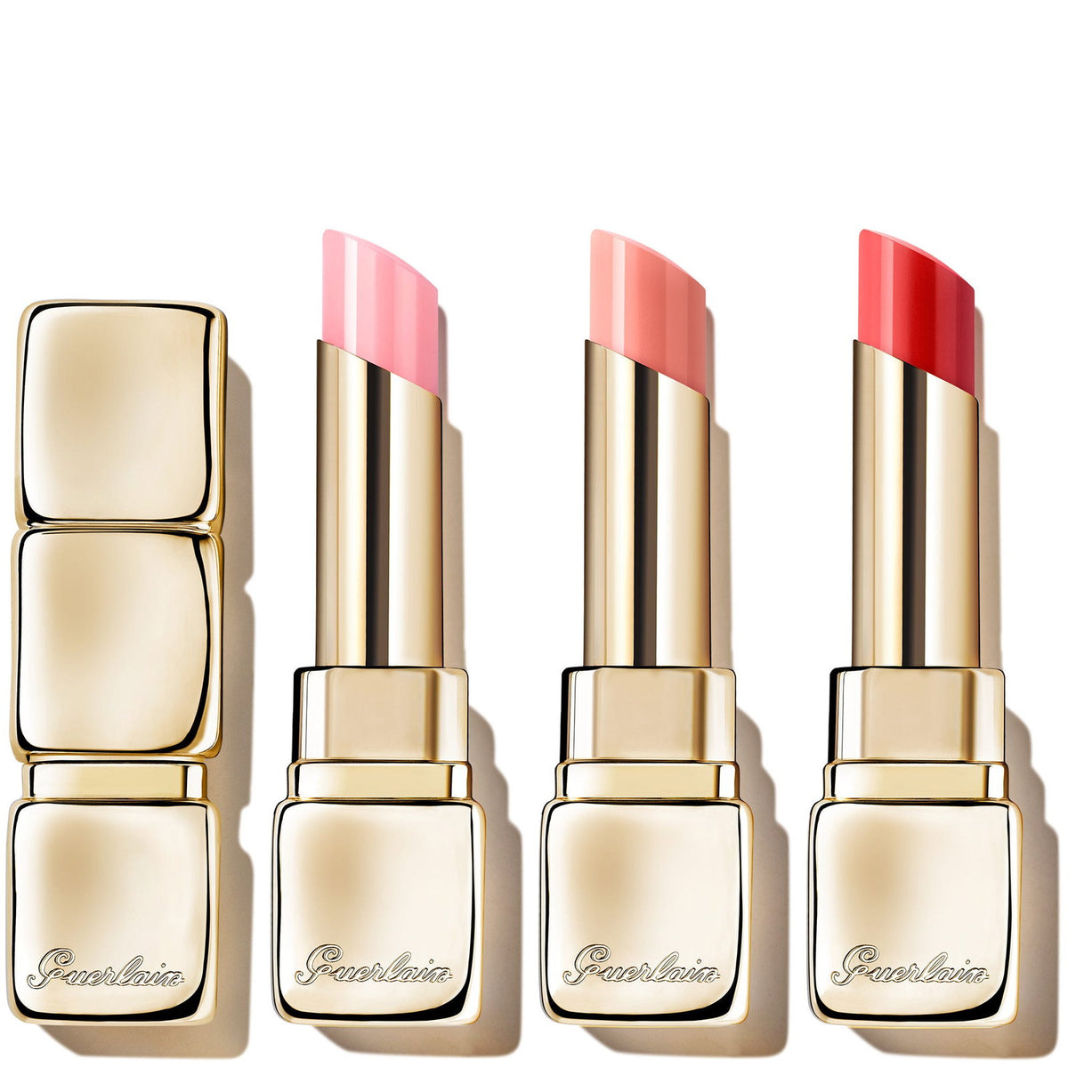 Set Guerlain: Kiss Kiss Bee Glow, Glossy, Lip Balm, 775, Poppy Glow, 3.2 g + Kiss Kiss Bee Glow, Glossy, Lip Balm, 258, Rose Glow, 3.2 g + Kiss Kiss Bee Glow, Glossy, Lip Balm, 258, Rose Glow, 3.2 g