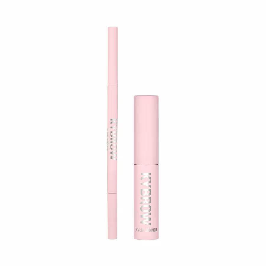 Set Kylie Cosmetics: Kybrow, Defined, Eyebrow Cream Pencil & Brush 2-In-1, 005, Dark Brown, 0.09 g + By Kylie, Define, Eyebrow Gel, Translucent, 5 ml