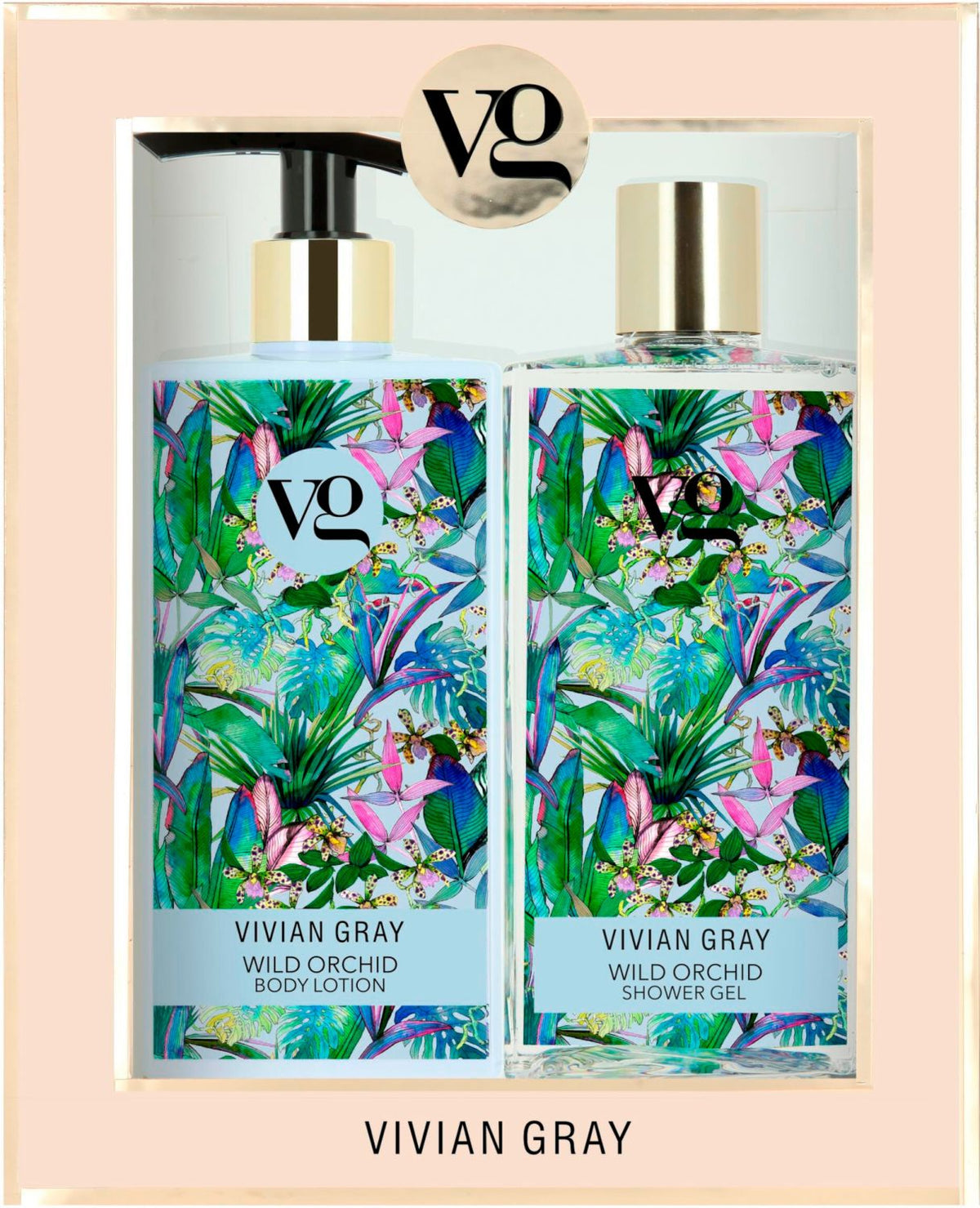 Set Vivian Gray: Wild Orchid, Cleansing & Hydrating, Shower Gel, For All Skin Types, 350 ml + Wild Orchid, Hydrating, Body Lotion, 350 ml