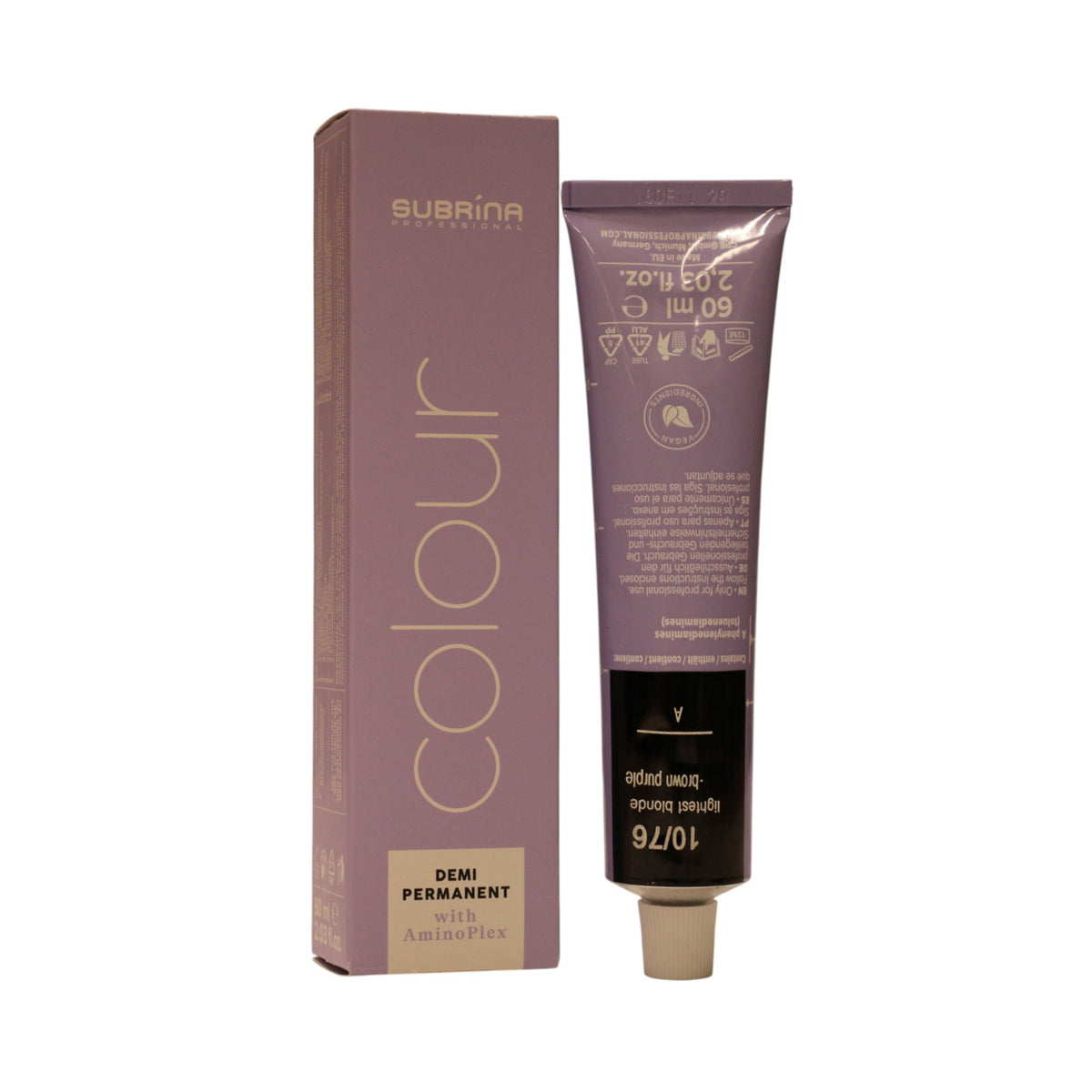 Subrina Professional Coloration demi-permanente 10/76 Blond très très clair marron-violet 60 ml