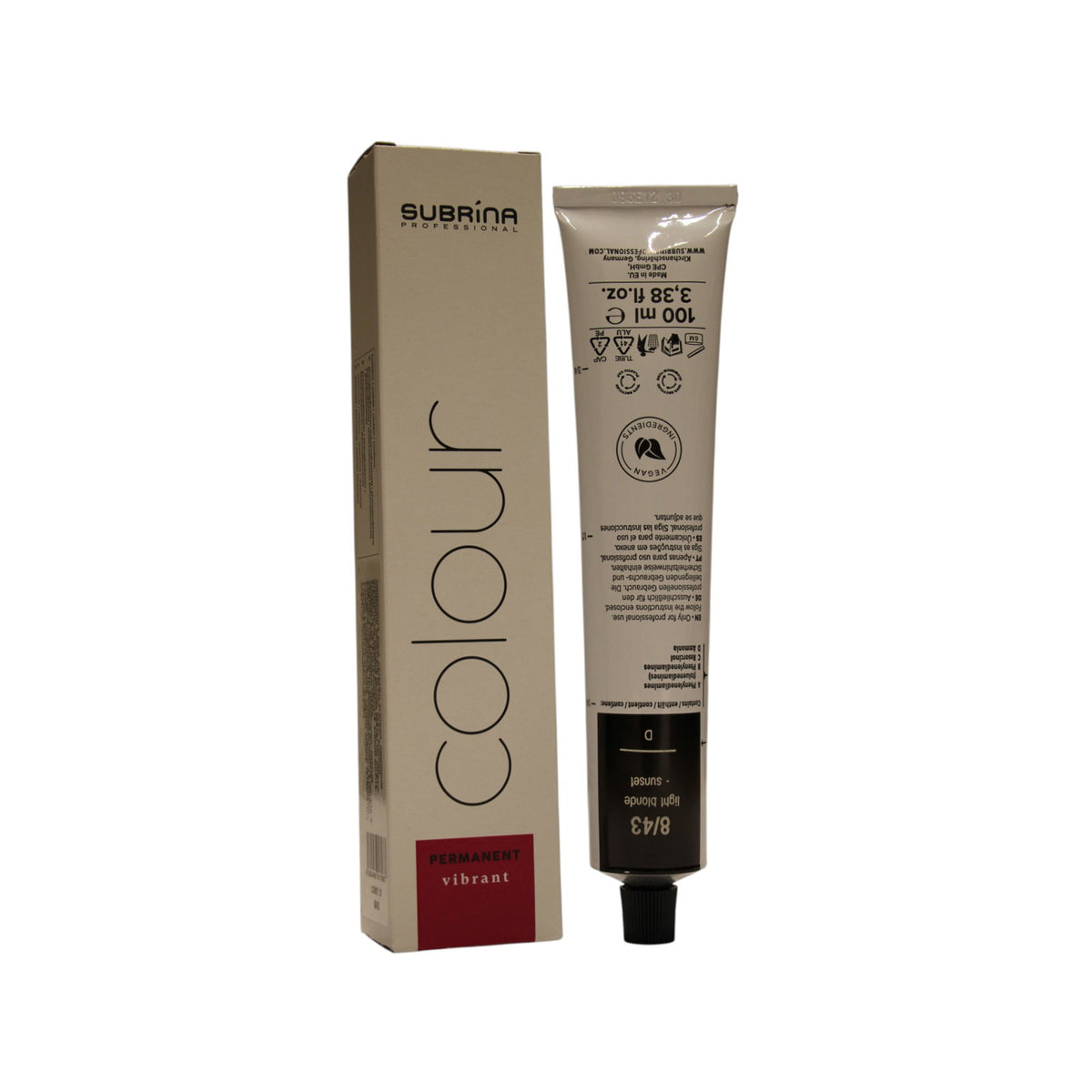 Subrina Professional Vibrant Colour Coloration capillaire permanente 8/43 100 ml