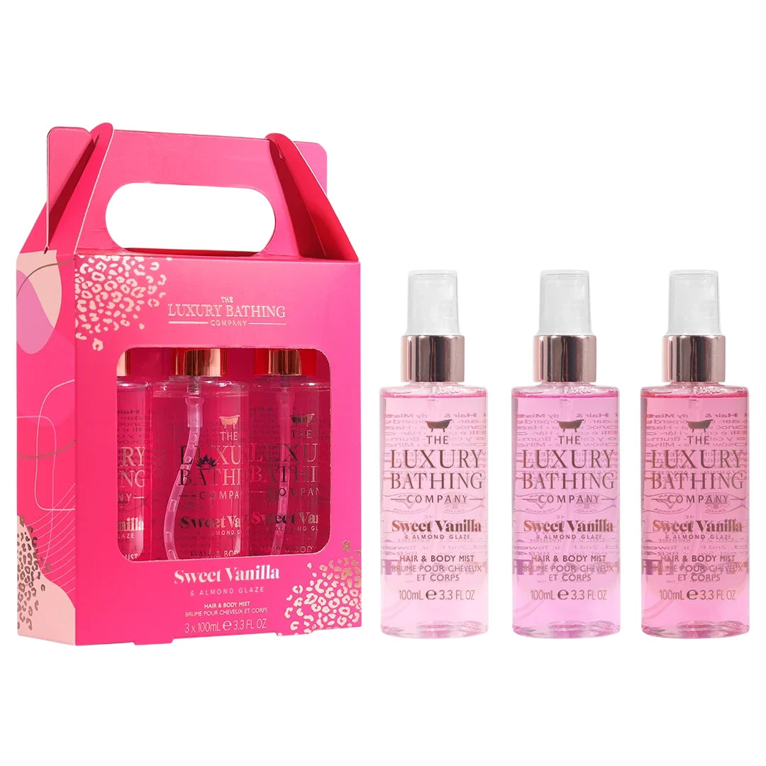 The Luxury Bathing Company Coffret brume cheveux & corps Sweet Vanilla & Almond Glaze